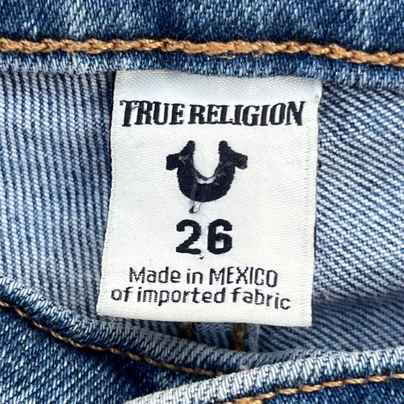 TRUE RELIGION CASEY LOW RISE SUPER SKINNY CROP WOMEN’S JEANS sz 26 Stretch - Picture 9 of 16